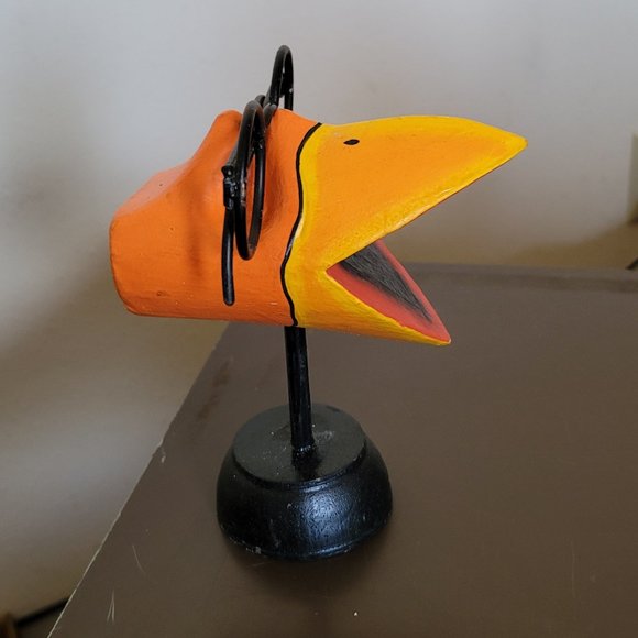 Wooden Duck Bill Eye Glass Holder Display Unique Different Cute Decorative - Picture 2 of 7